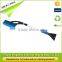 Telescoping snow brush, plastic ice scraper brush with EVA sleeve, 2 in 1 soft snow brush