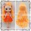 New arrival loose wavy glow orange neo blythe doll wigs