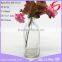 Hot sale square shaped empty aroma reed diffuser glass bottles with cork decorative glass jar for home