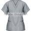 OEM Womens light grey V neck Workwear Scrub Set Medical Dentist Uniform