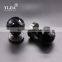 diamond cut knob black enamel antique zinc base glass door pull handle