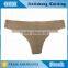 Microfiber thong with lace sexy skin thong panty for women customized design (Accept OEM)
