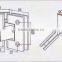 Hotel Shower Room used ,glass door hardware 135degree Hydraulic Automatically Closing Clamp for bathroom Room
