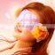 By steam, Hot eye mask.