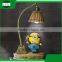 resin decorative cartoon Minions eye protection battery operated led study reading desk table night light lamp