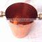 100% COPPER HAMMERED FINISH WINE COOLER BUCKET WITH BRASS HANDLE