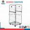 Storage 2 sided roll trolley logistics container collapsible storage cages wire mesh security cage pallet