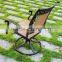 swivel grid cast aluminum chair in metal materialwith sling fabric general in bar and garden use