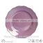 embossed solid color ceramic salad plate