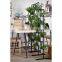 Circular design morden indoor decrative display stand black tall flower pot stand