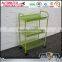 Small mobile steel 4 wheels food trolley for storage