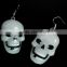 Halloween party accessories custom pedant battery operated led flashing skull earrings