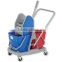 Down-press Double Mop Bucket Wringer Trolley For Home/Hotel
