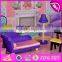 New design 16 pieces of furniture elegant dollhouse suite wooden 18 inch doll house for children W06A232