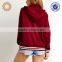 Custom 100%coton winter warm women fleece jacket snap button with hood