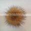 Raccoon fur pom poms For Hat / Garment / Key Chain/Shoes