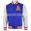 Wholesale high quality zip up hoody ribbed cheap starter baseball jackets