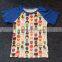 Wholesale short sleeves customize kids raglan t shirt boys icing ruffle raglan