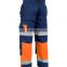 construction worker heavy-duty knee patch multi-pocket work safety reflective trousers