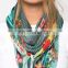 Silk fashion digital printed scarf for women