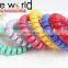 mini colorful polka dot telephone hair ties for hair elastic band