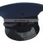 navy blue plain military officer peak cap