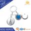 Metal multi rings keyring three ring quick release zinc alloy keychain