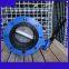 D41XP-10Q DIN3202 lever ductile iron flange butterfly valve with 304 disc blue color