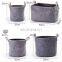 One set 3 sizes strong felt storage laundry basket bag with leather handle