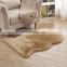 green color artifical faux fur area rug