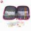 22 pcs  easy to weave crochet hook set  in PU case bag knitting needles