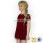 Posh lace burgundy children frock model baby girl frock photo girl wedding dress