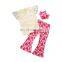 Summer Casual Toddler Clothing Sets Cute Floral Pant 2Pcs Outfit For Little Girl