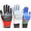 13 Gauge Red Polyester Black Nitrile Dip Women Gloves