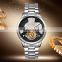 Luxury SKMEI 9205 Automatic Movement Stainless Steel Band Mechanical Wrist Watches Men