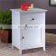White decoration home living room nightstand sturdy construction durable wooden bedside table