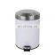 Embossing surface color soft close metal trash can with pedal for kitchen bathroom household
