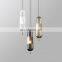 Nordic frosted glass ball pendant lamp hotel restaurant decorative chandelier modern smoke grey glass pendant light