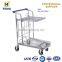 Warehouse Steel Material Platform Cart 4 Wheel Hand Push Cart