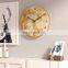 2022 Drop Ship Nordic Creative Marble Wall Clock Metal Round Wall Clocks Wall Watch For Home Decor