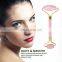 100% Natural Jade Stone Rose Quartz Face Massage Roller Kit For Women Gua Sha Set
