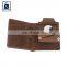 Chairman Lining Material Nickle Fitting Button Closure Type Luxury Wholesale Genuine Leather Airtag Card Holder