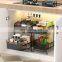 Cabinet Pull Out Organizer Kitchen Bathroom Sliding Drawer Shelf Under Sink Seasoning Accessories Storage  Rack