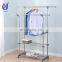 Vertical Bathtub Telescopic Clothes Drying Double Pole Racks With Plastic Parts