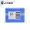 17E small blue home hotel portable fireproof security safe deposit electronic money colorful mini safe box