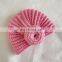 Vintage Simple Crochet Turban donut hat baby Infant hat with bow Bonnet For Kid In Bulk Vietnam Supplier Cheap Wholesale