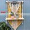 Handmade Macrame Shelf Hanging Boho Home Decor Wooden Wall Shelf Planter