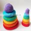 Crochet baby toys Montessori rainbow stacking rings pattern Crochet Stacking Educational Vietnam Supplier Cheap Wholesale