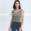 New Arrival Women's V Neck & U Back Sexy Yoga Sports Tank Crop Tops With Removable Pads