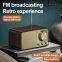 Wooden Bluetooth wireless speaker retro classic Soundbox Stereo Surround Super Bass Subwoofer Aux FM Radio for computer PC